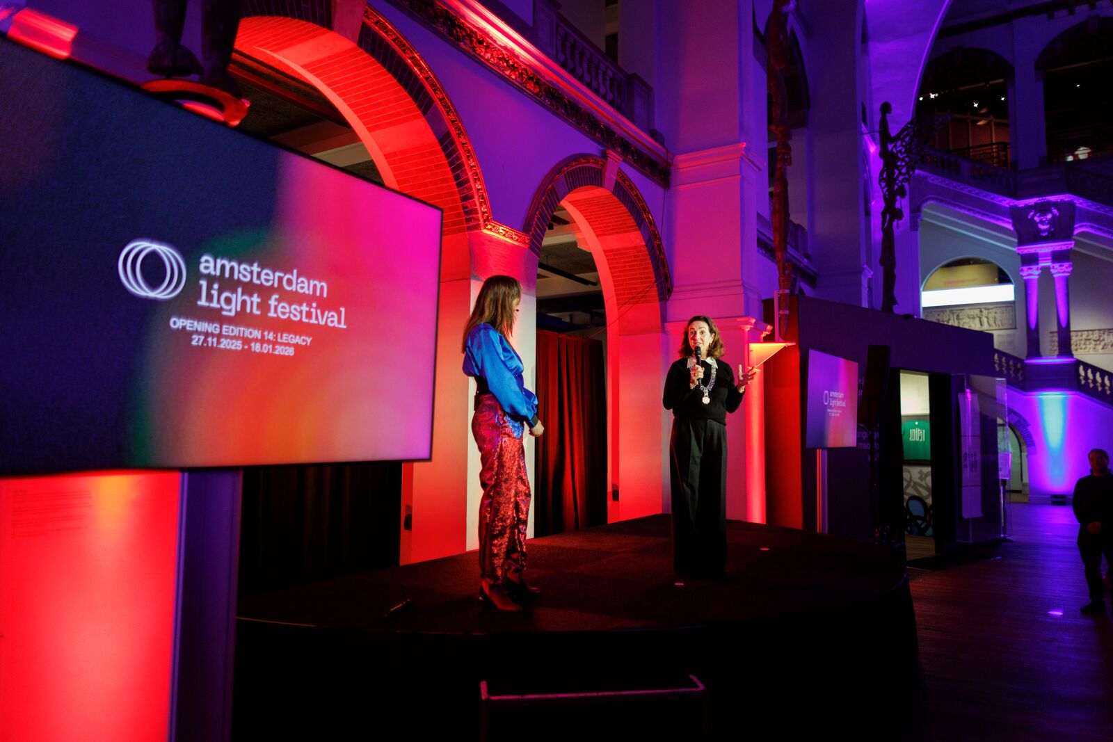 Maaike Muis bij Amsterdam Light Festival met burgemeester
